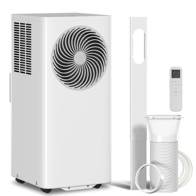 HOMCOM Aire Acondicionado Portátil 9000 BTU 4 en 1 Enfriamiento Deshumidificador Ventilador Modo de Sueño para 33 m² Blanco