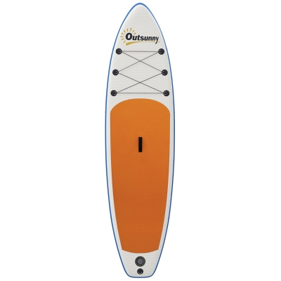 Outsunny Stand Up Paddling Board Set Opblaasbaar 305cm SUP Board met Aluminium Peddel en Afneembare Vin