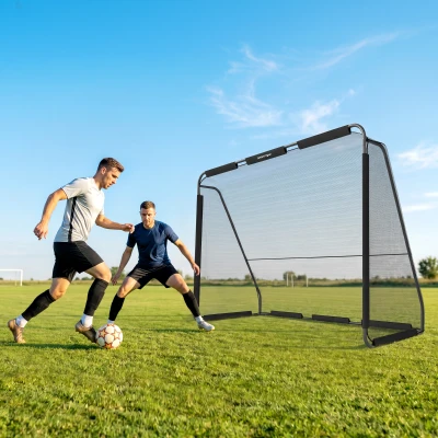 SPORTNOW Fußballtor für Garten groß 300 x 200 cm Jugendliche & Erwachsene Outdoor Tor mit Reißfestem Tornetz gerundeten Ecken