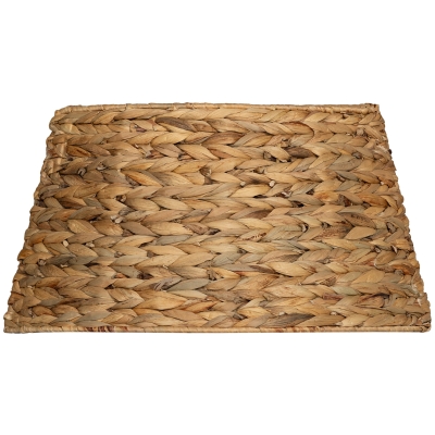 HOMCOM Kerstboomstandaardbekleding, Rustiek, Vlechtpatroon, Waterhyacint, Metalen Versteviging