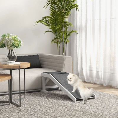 PawHut oprit voor huisdieren met antislip tapijt 125 cm x 40 cm x 35,5 cm