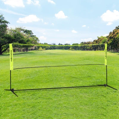 SPORTNOW Verstelbaar Badmintonnet 107-155 cm, voor Badminton, Tennis, Pickleball, Volleybal, incl. Tas