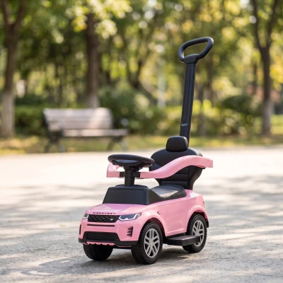 AIYAPLAY Trotteur Enfants LAND ROVER avec Rangement Rose