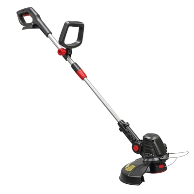 Outsunny Akku Rasentrimmer 2-in-1 Freischneider mit 30 cm Schnittbreite Verstellbar Griff neigbar Motorkopf für Garten Hof Silber