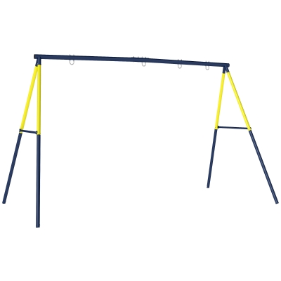 AIYAPLAY Balançoire Enfant Double Acier Bleu 260x160x178cm
