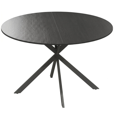 HOMCOM Ronde eettafel voor 4 personen, keukentafel in industriële stijl met stalen poten, voor eetkamer, keuken, zwart