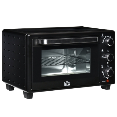 HOMCOM 21L Countertop Toaster Oven 1400W Black