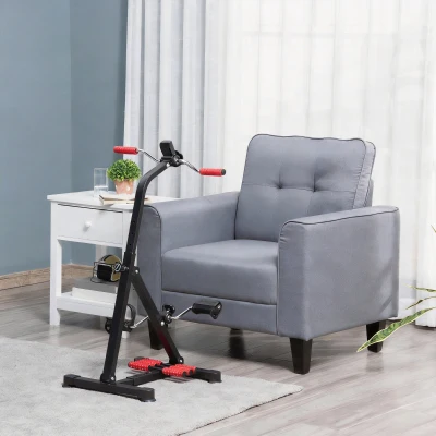 HOMCOM Pédalier Bras/Jambes Résistance Ajustable avec Écran LCD