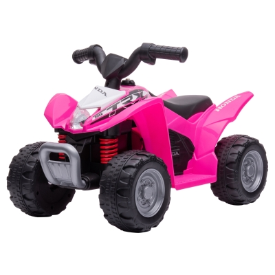 AIYAPLAY Elektro-Kinderquad, LED-Licht, Hupe, breite Reifen, bequemer Sitz, rutschfeste Griffe, Rosa