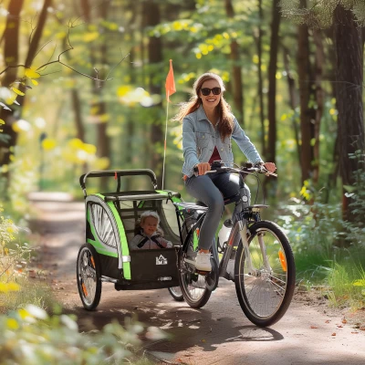 Remorcă Bicicletă pentru Copii, 142x75x101 cm, Albastru