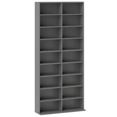 HOMCOM CD Storage Tower 640 Capacity Grey