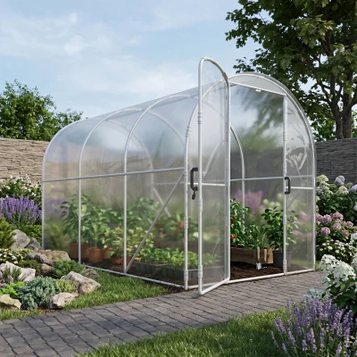 Outsunny Walk-in Greenhouse Galvanised Steel 3x2m Clear