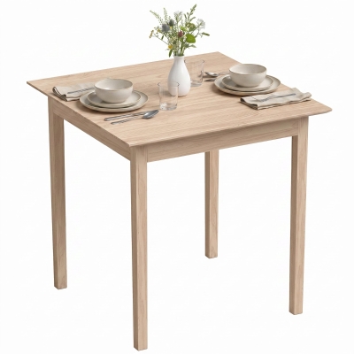 HOMCOM Keukentafel Eettafel Vierkante tafel, modern design, 75 cm x 75 cm x 76 cm, natuurhout
