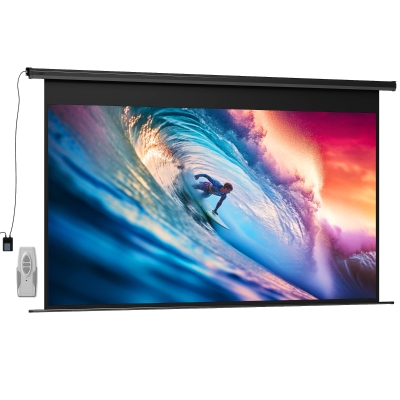 Ecran pentru Proiector 120" 16:9 Motorizat cu Telecomandă Negru