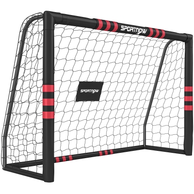 SPORTNOW Portería de fútbol para jardín 180 x 120 cm Jóvenes y adultos Portería exterior resistente con red, acolchado, anclajes