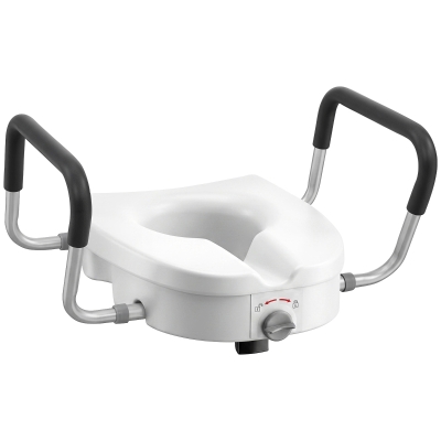 HOMCOM Rehausseur Toilettes Accoudoirs Rembourrés Largeur Réglable
