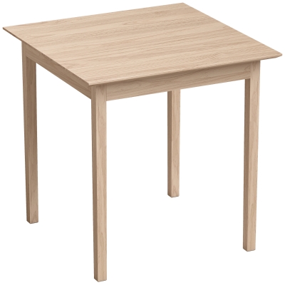 HOMCOM Mesa de cocina Mesa de comedor Mesa cuadrada, diseño moderno, 75 cm x 75 cm x 76 cm, madera natural