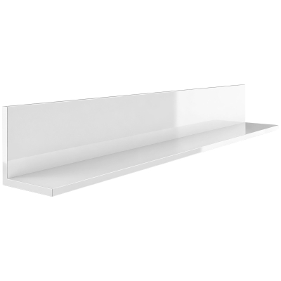 Etajeră de Perete din Lemn, Grosime 1,5 cm, pentru Living, Alb Lucios