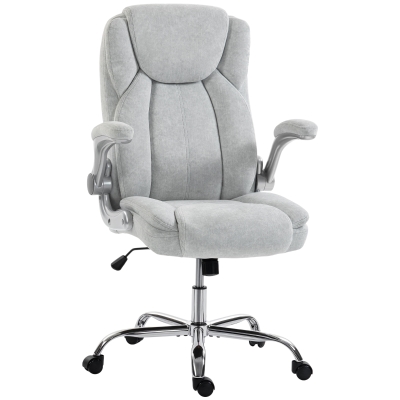 Scaun Ergonomic  cu Spătar Înalt, Alb Crem