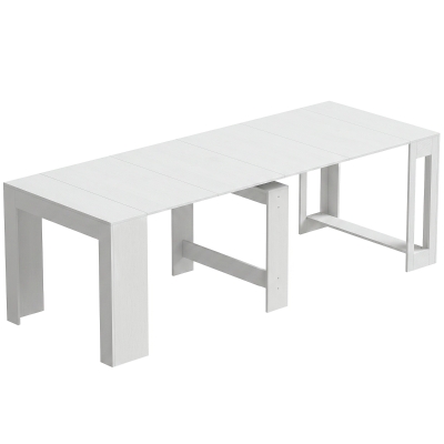 HOMCOM Tavolo Consolle Allungabile 48-240x90x78 cm, Bianco