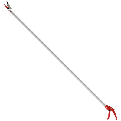 Outsunny Tijeras de Podar de Jardín 180 cm con Mango de Aluminio Ligero y Resistente Cuchilla Metálica para Poda de Ramas Altas Plata