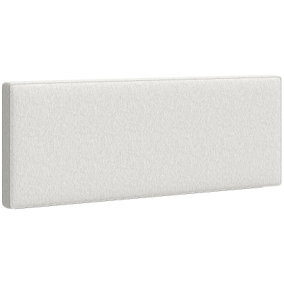 HOMCOM Wandmontiertes Kopfteil für Bett-Polsterung, 160 x 10 x 60 cm, Stoffbezug, Cremeweiß
