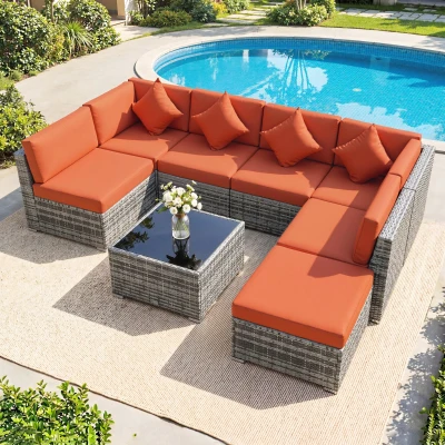 Garden Furniture Set 73cmx73cmx65cm Orange