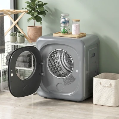 HOMCOM Compact Vented Tumble Dryer 4kg 5 Modes Silver