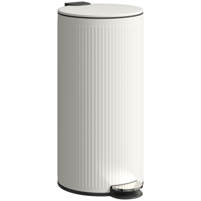 Coș de gunoi 30 L cu capac, crem
