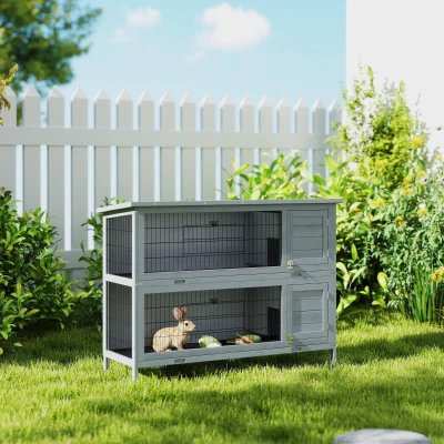 Rabbit Cage 136.4 x 50 x 93 cm Grey