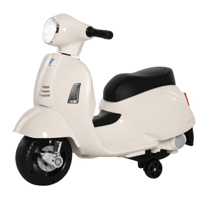 HOMCOM Vespa 6V Kids Electric Motorbike White 18-36 Months