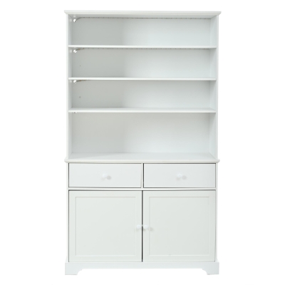 Vitrine sur pied avec 7 compartiments, Blanc