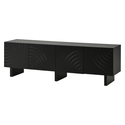 Mobile TV basso moderno 75 pollici max, Nero