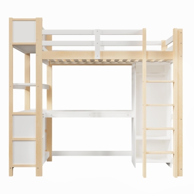 Letto a soppalco per bambini 6+ anni, color Legno
