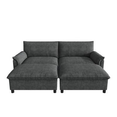 Canapé modulaire Cloud-Sectional-Sofa, Noir