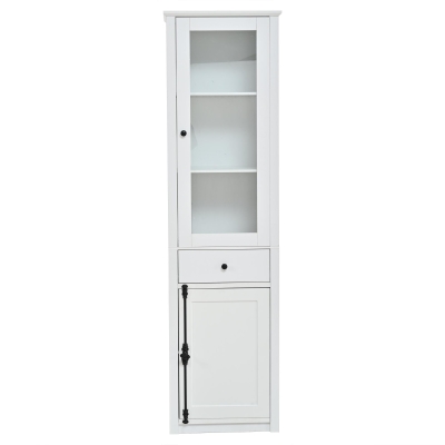 Vitrine haute avec éclairage LED, Blanc