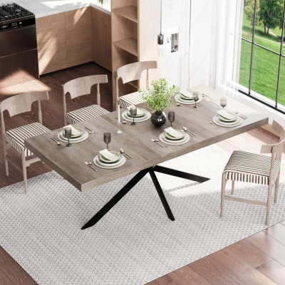 Tavolo da pranzo allungabile per 4-6 persone, Grigio