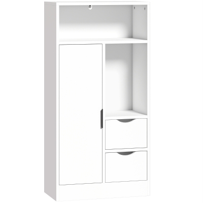 HOMCOM Mobile Bagno Slim 50x25x100 cm, Bianco
