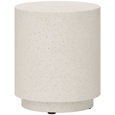 HOMCOM Bijzettafel in betonlook 37 cm x 37 cm x 43 cm anorganisch ertspoeder grijs