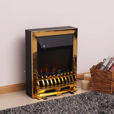 HOMCOM Elektrische kachel haardkachel 2000 W elektrische haard wandhaard vlameffect