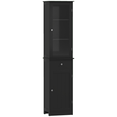 kleankin Colonna Bagno Salvaspazio in MDF 40x27x171.5cm Nero