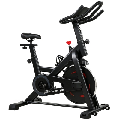 SPORTNOW Heimtrainer Fahrrad Höhenverstellbar Hometrainer mit APP Magnetwiderstand LCD-Monitor verstellbar Lenker Handyhalter