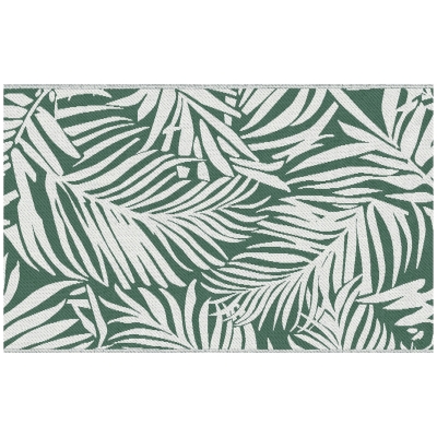 Outsunny Tapis Extérieur Tropical Vert 152x243cm