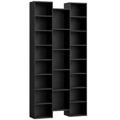 HOMCOM 21-Compartment Bookshelf Black