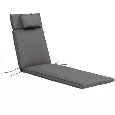 Outsunny Folding High Back Chair Cushion Replacement Grey