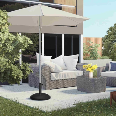 Outsunny Schirmständer, Sonnenschirmständer, 3 Adapter, verstellbar, Zement, 25 kg, Schwarz