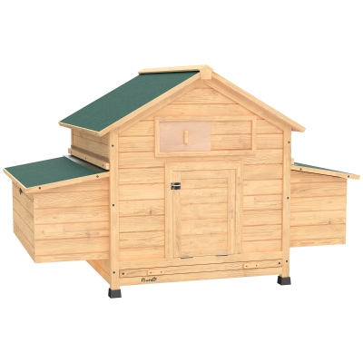 PawHut Wooden Chicken Coop with Nesting Box 150x100cm