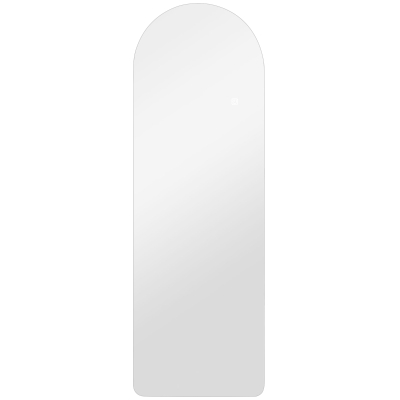 HOMCOM Grand miroir mural 120 x 40 cm avec éclairage LED miroir arqué, intensité variable et 3 couleurs d'éclairage transparent