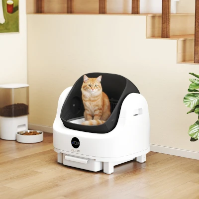 PawHut Lettiera per Gatti Autopulente con Sensori di Sicurezza