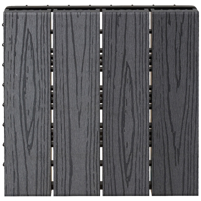 Outsunny Dalles Terrasse Emboîtables 11pcs 1m² Simple